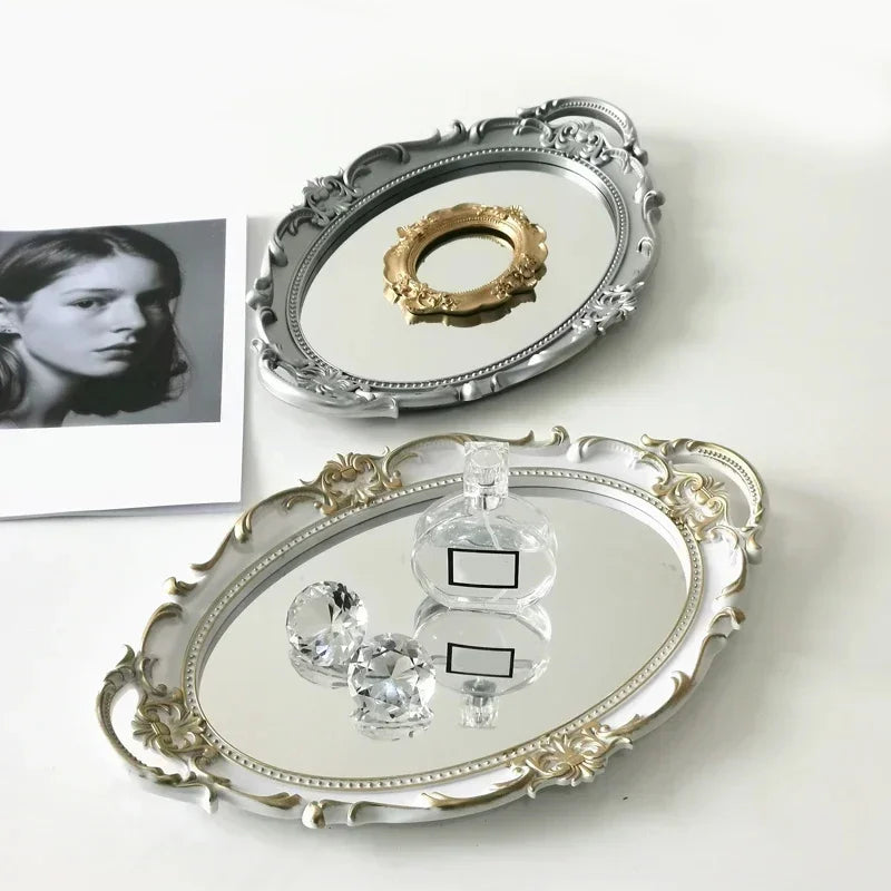 European Royal Decorative Mirror Tray