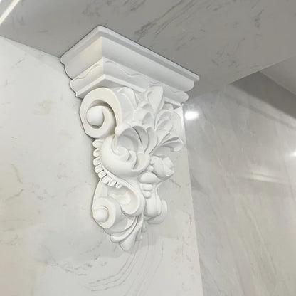 European Style PU Beam Support Finished Shape Villa Exterior Wall French Carved Elephant Trunk Curved Arch Non-Gypsum Dumb Decor