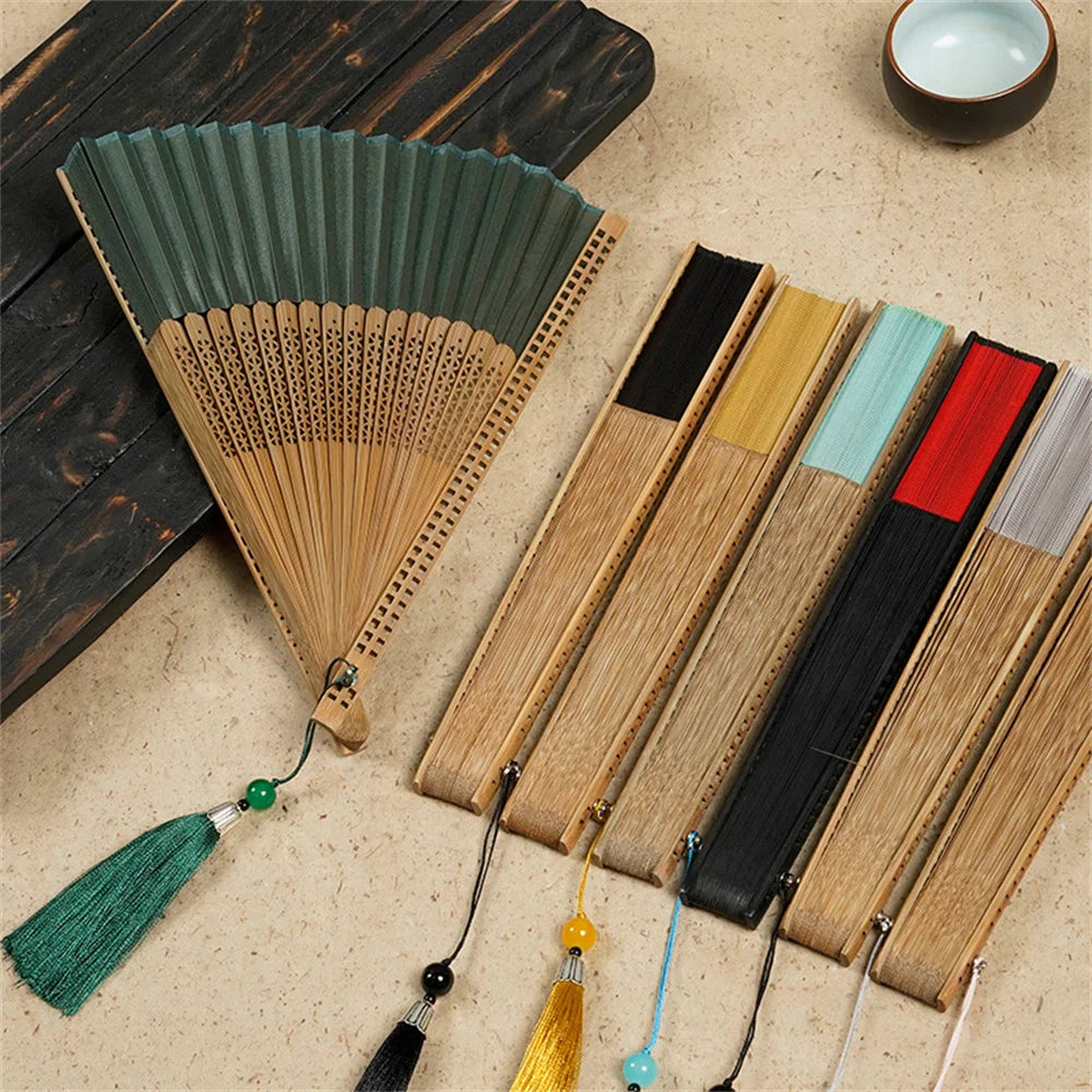 New Bamboo Folding Fan Chinese Style Gift Home Decor