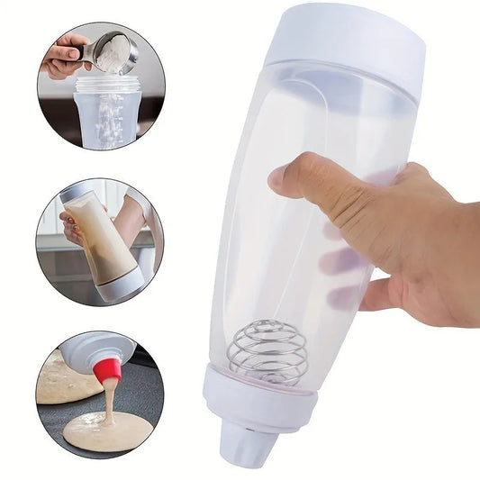 Pancake Batter Bottle Mixer with Blender Ball 