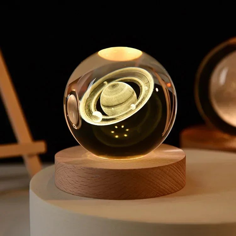 Moon Crystal Sphere Night Light 