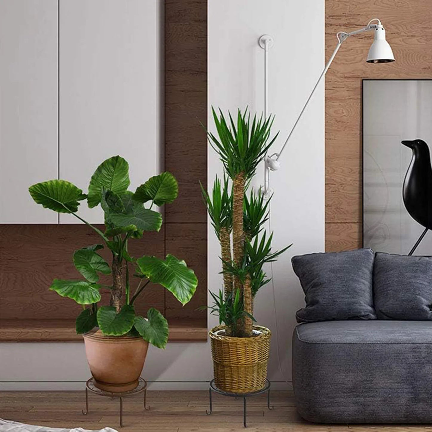 Metal Hollow Round Plant Shelf – Elegant Flower Pot Stand for Home & Garden