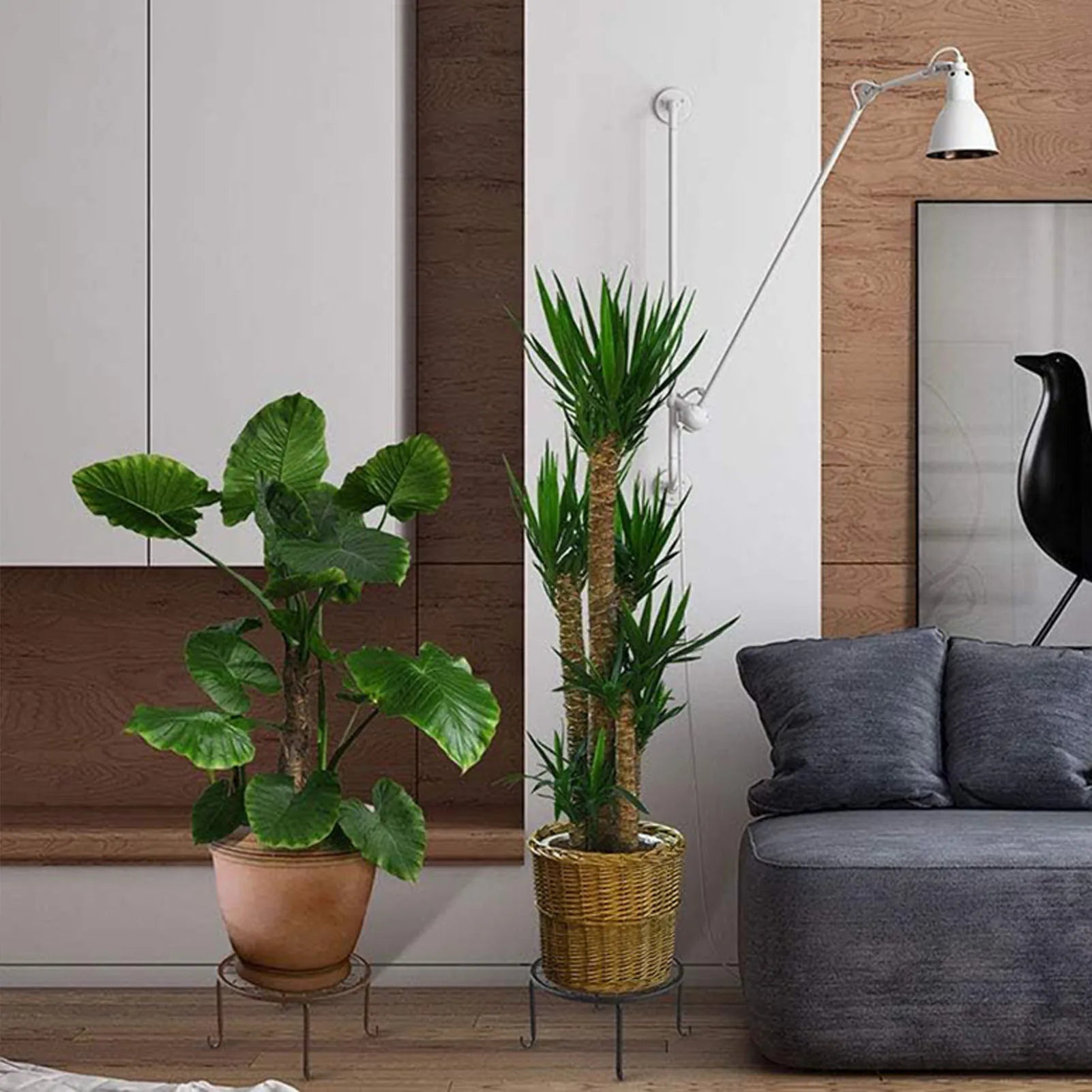 Metal Hollow Round Plant Shelf – Elegant Flower Pot Stand for Home & Garden