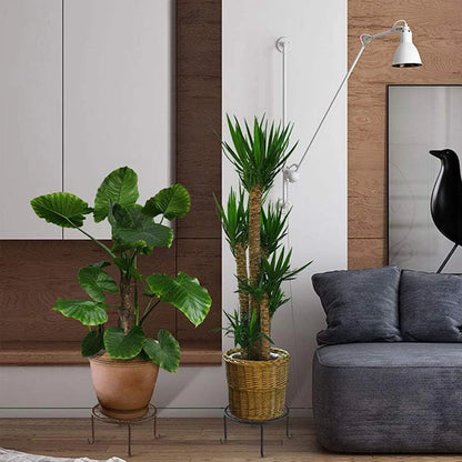 Metal Hollow Round Plant Shelf – Elegant Flower Pot Stand for Home & Garden