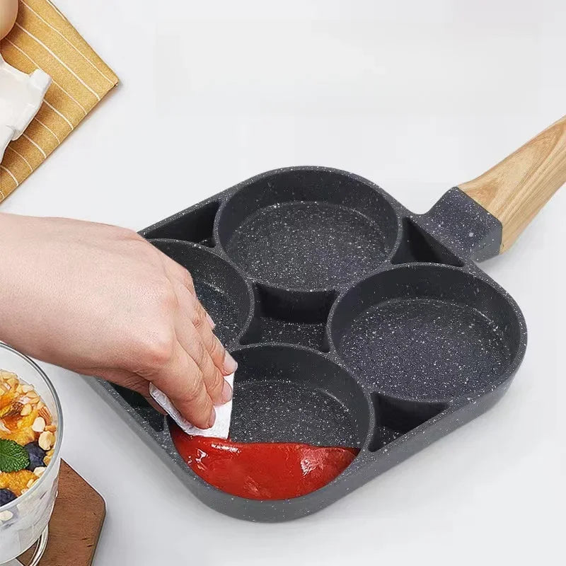 Egg-Pancake Frying Pan Nonstick 4-Cups Breakfast Maker Kitchen Accessories