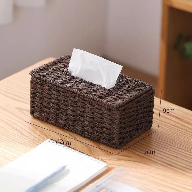 New Woven Grass Tissue Storage Box 