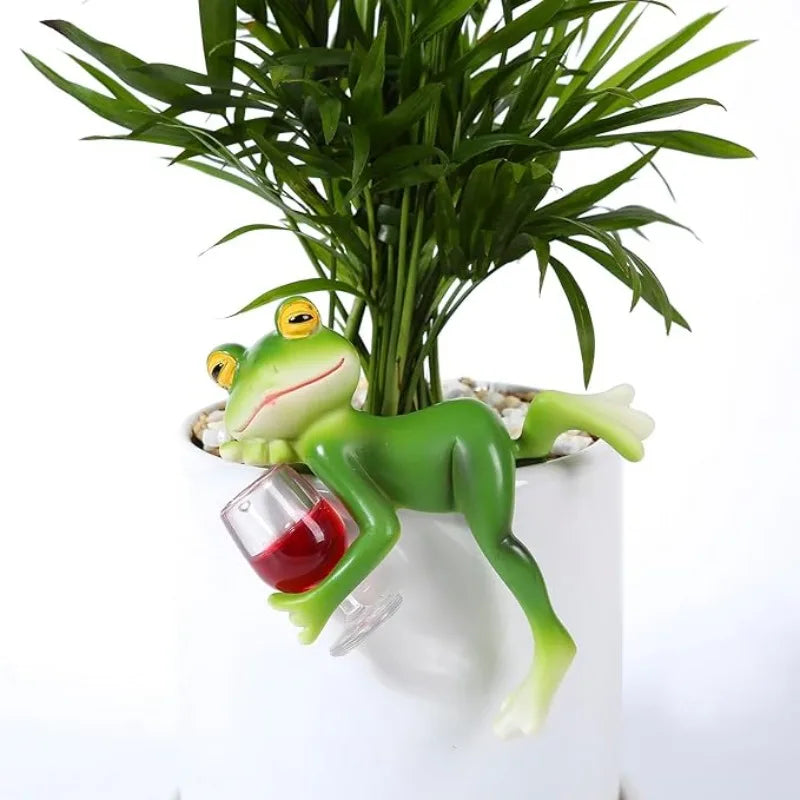 Miniature Frog Figurines Plant Decorations for Pots, Funny Frog Garden Decor 