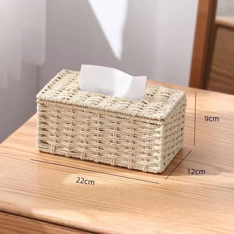 New Woven Grass Tissue Storage Box 
