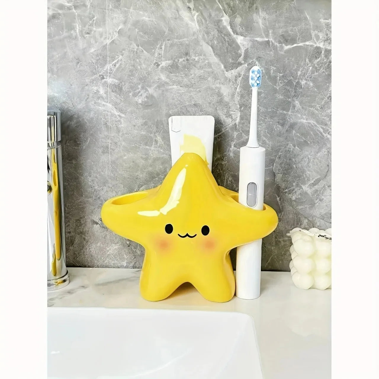 Creative Holder Star Shaped Waterproof Electric Toothbrush Holder Space Saving Portable Toothbrush Storage Rack New Year Gifts