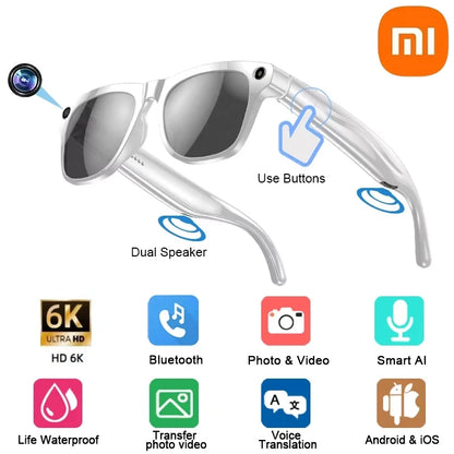 Xiaomi 6K HD AI Smart Camera Glasses 