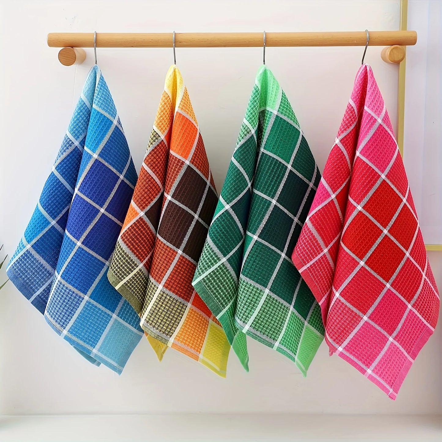 3/4/8 Pieces, Green/Pink/Blue/Yellow, Durable Cleaning Cloths