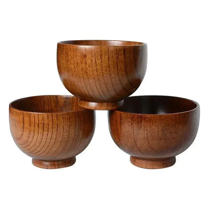 Japanese Style Wooden Soup Bowl 