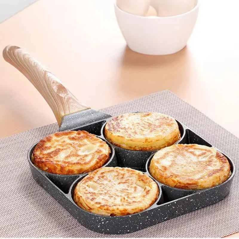 Egg-Pancake Frying Pan Nonstick 4-Cups Breakfast Maker Kitchen Accessories