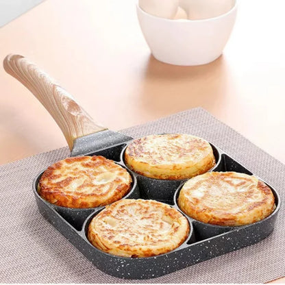 Egg-Pancake Frying Pan Nonstick 4-Cups Breakfast Maker Kitchen Accessories
