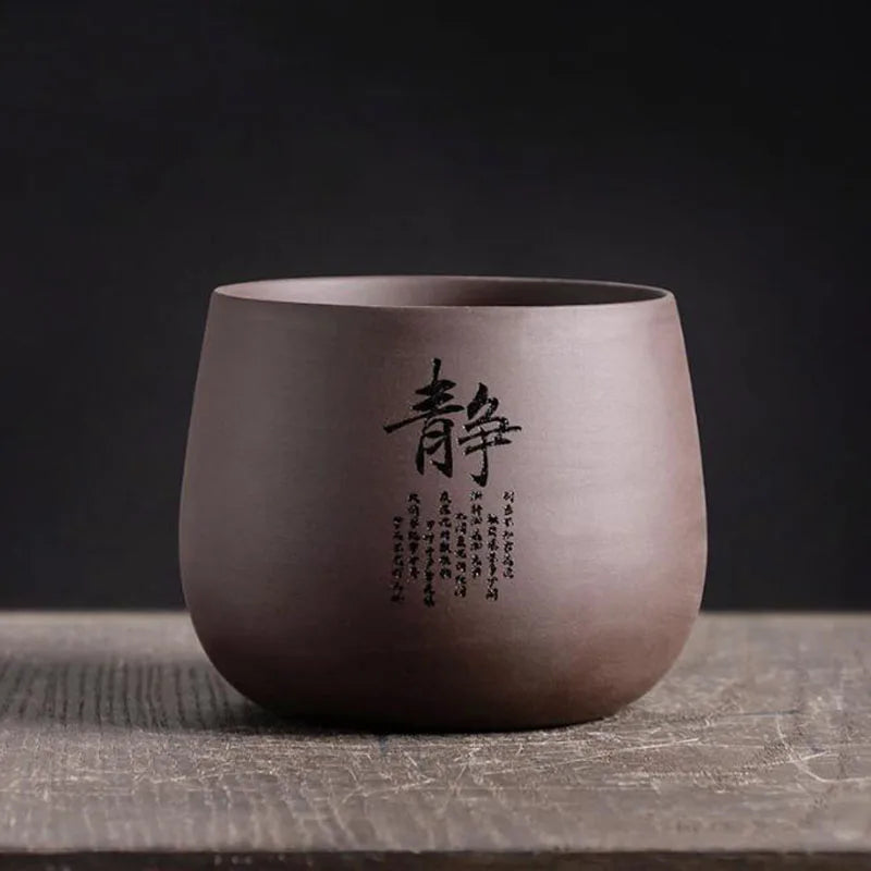 Chinese Style Purple Clay Flower Pot Home Garden Decor