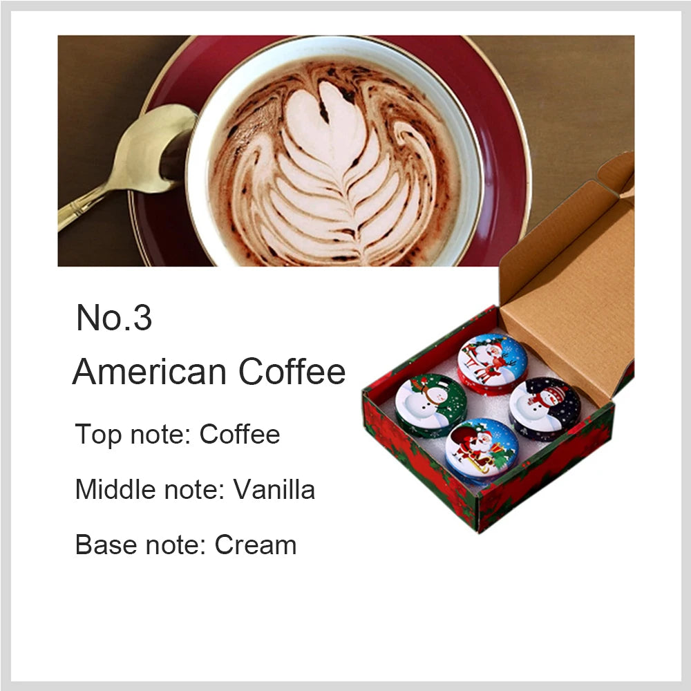 4Pcs Scented Christmas Candles Fragrance