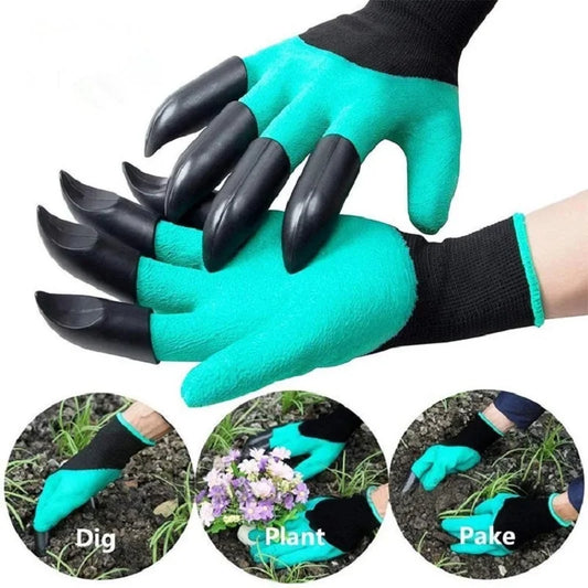 Gardening  Latex Gloves with Claws Breathable Waterproof 
