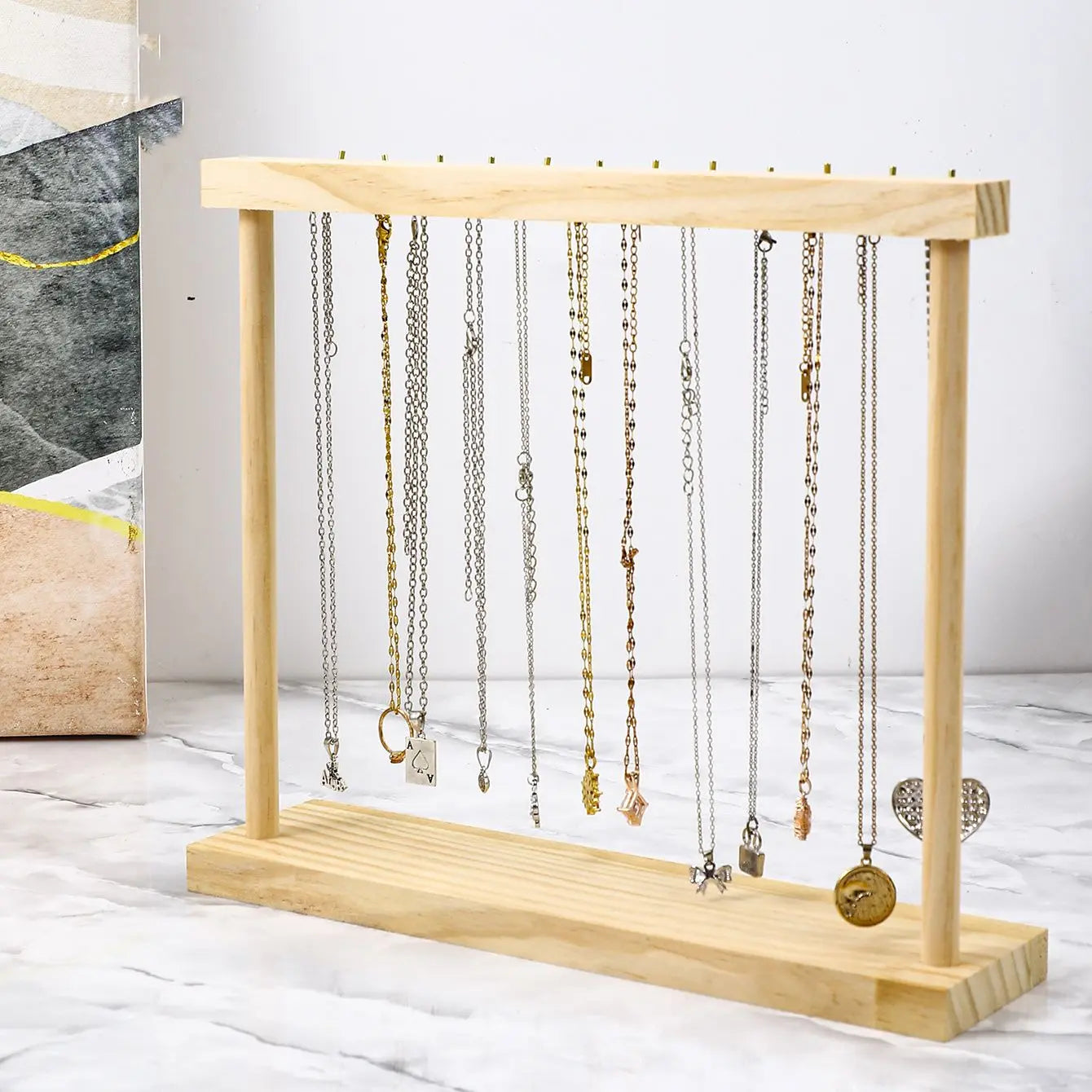 Jewelry Organizer Display Wood Stand