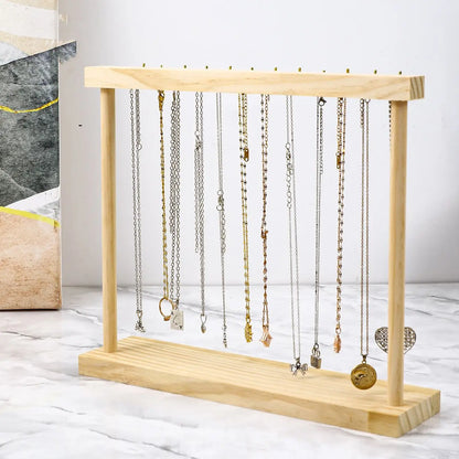 Jewelry Organizer Display Wood Stand