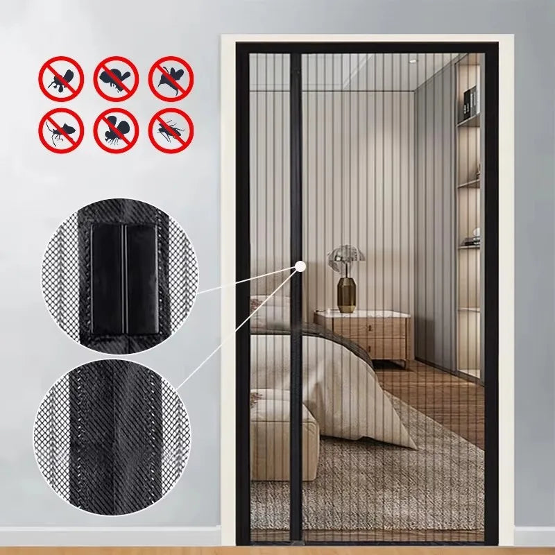 Anti-Mosquito Auto-Close Magnetic Door Mesh 