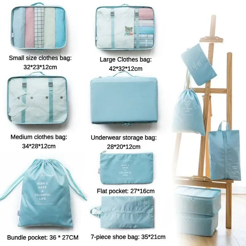 7-Piece Set Travel Bag Organizer 
