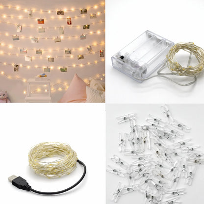 LED String Lights Photo Clip
