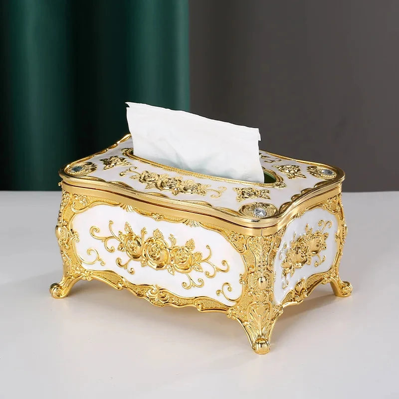 European-Style Retro Tissue Box Luxury Home Decoration