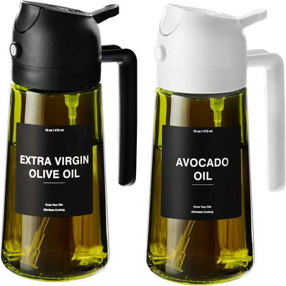 2-In-1 Olive Oil Dispenser with Stickers