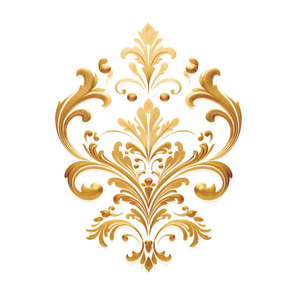 Golden Pattern Decorative Toilet Wall Sticker for Bathroom Decor 