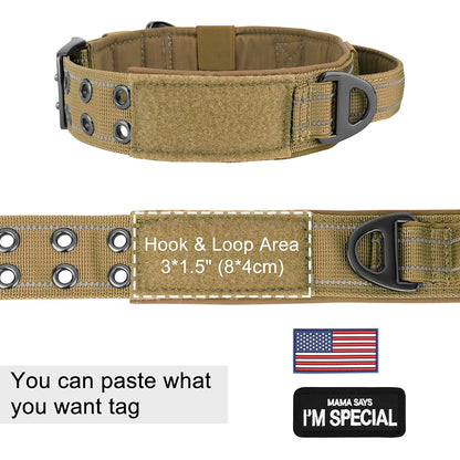 Military Tactical Dog Collar Pet Training 