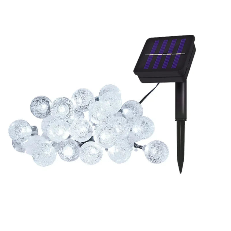 String Lights Outdoor Waterproof Solar Powered for Garden 8 Modes