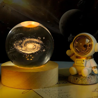 Moon Crystal Sphere Night Light 