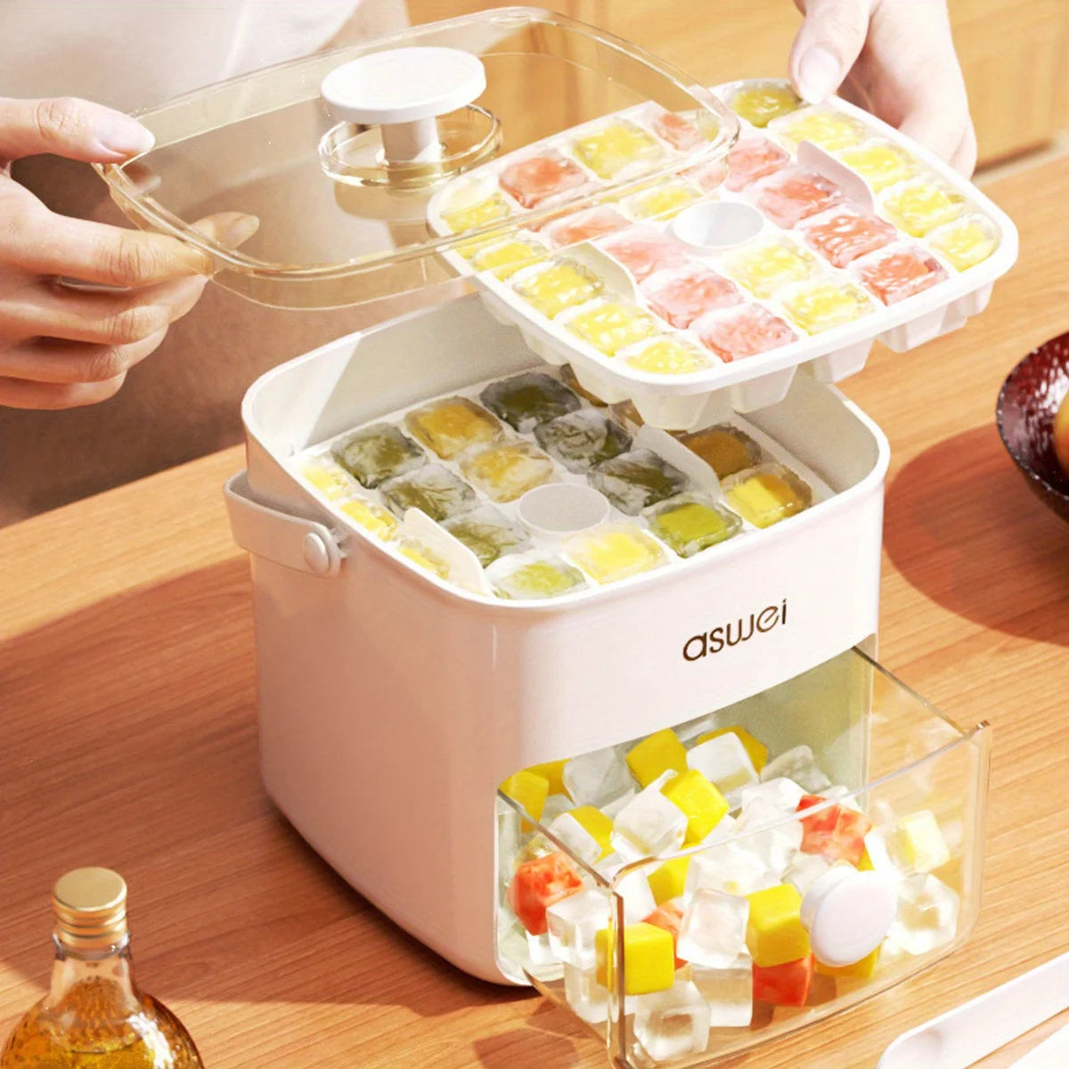 48-Cube Ice Maker with Easy-Press Lid 