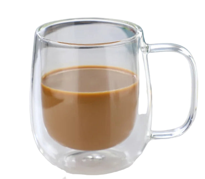 Double Wall High Borosilicate Glass Mug 