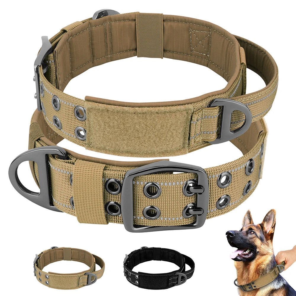 Military Tactical Dog Collar Pet Training 