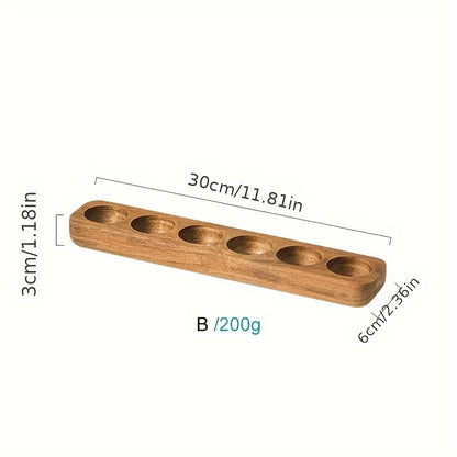 KEMORELA 1PCS Modern Wooden Egg Storage Box 