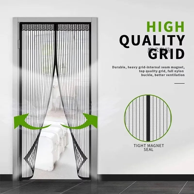 Anti-Mosquito Auto-Close Magnetic Door Mesh 