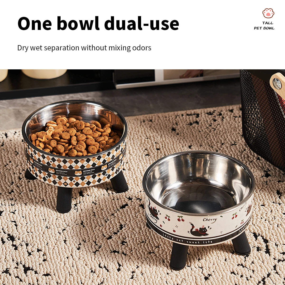 Printed Stainless Steel Pet Bowl 