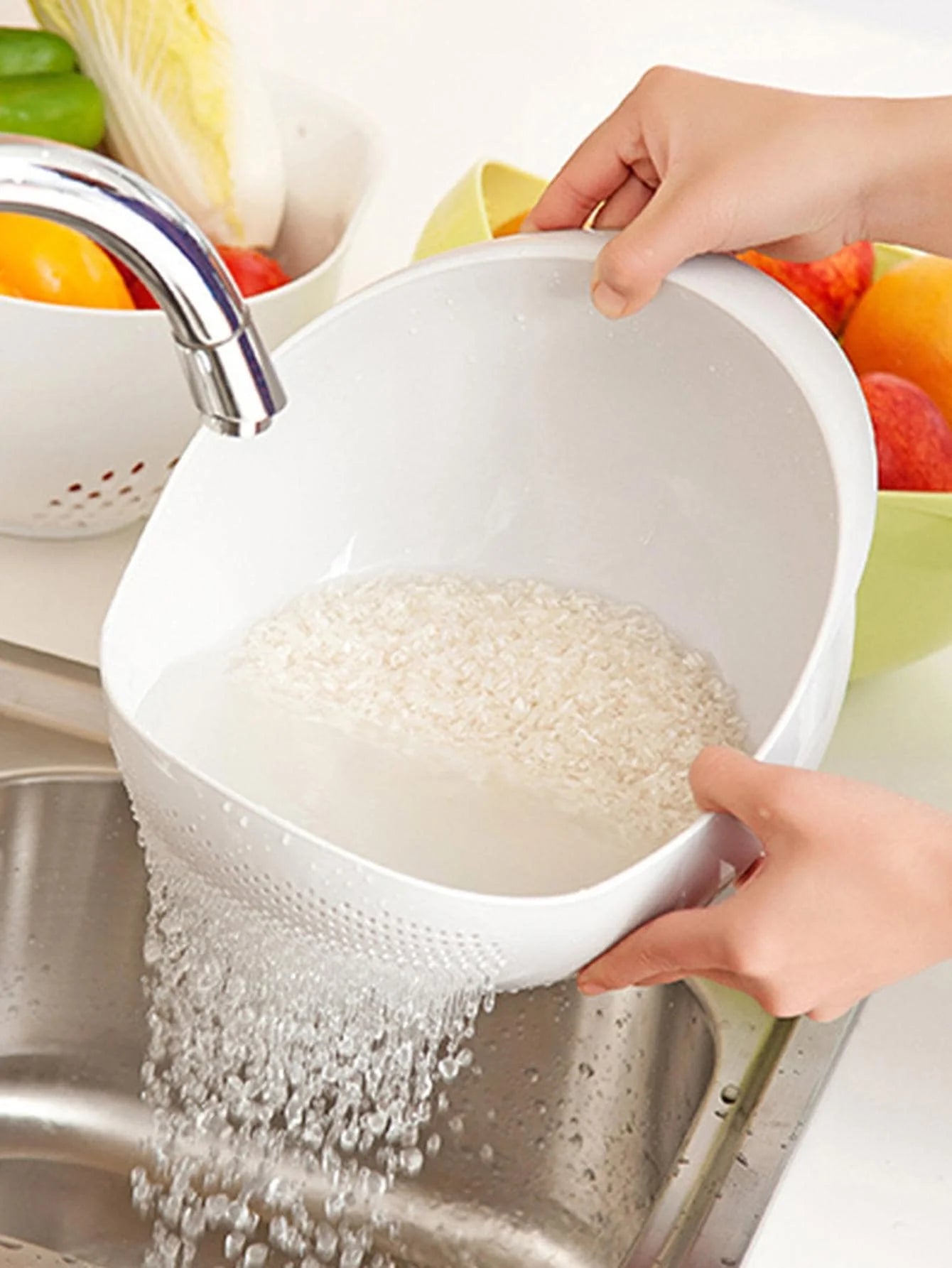 Colander Basket Bowl Washing Drain Basket 