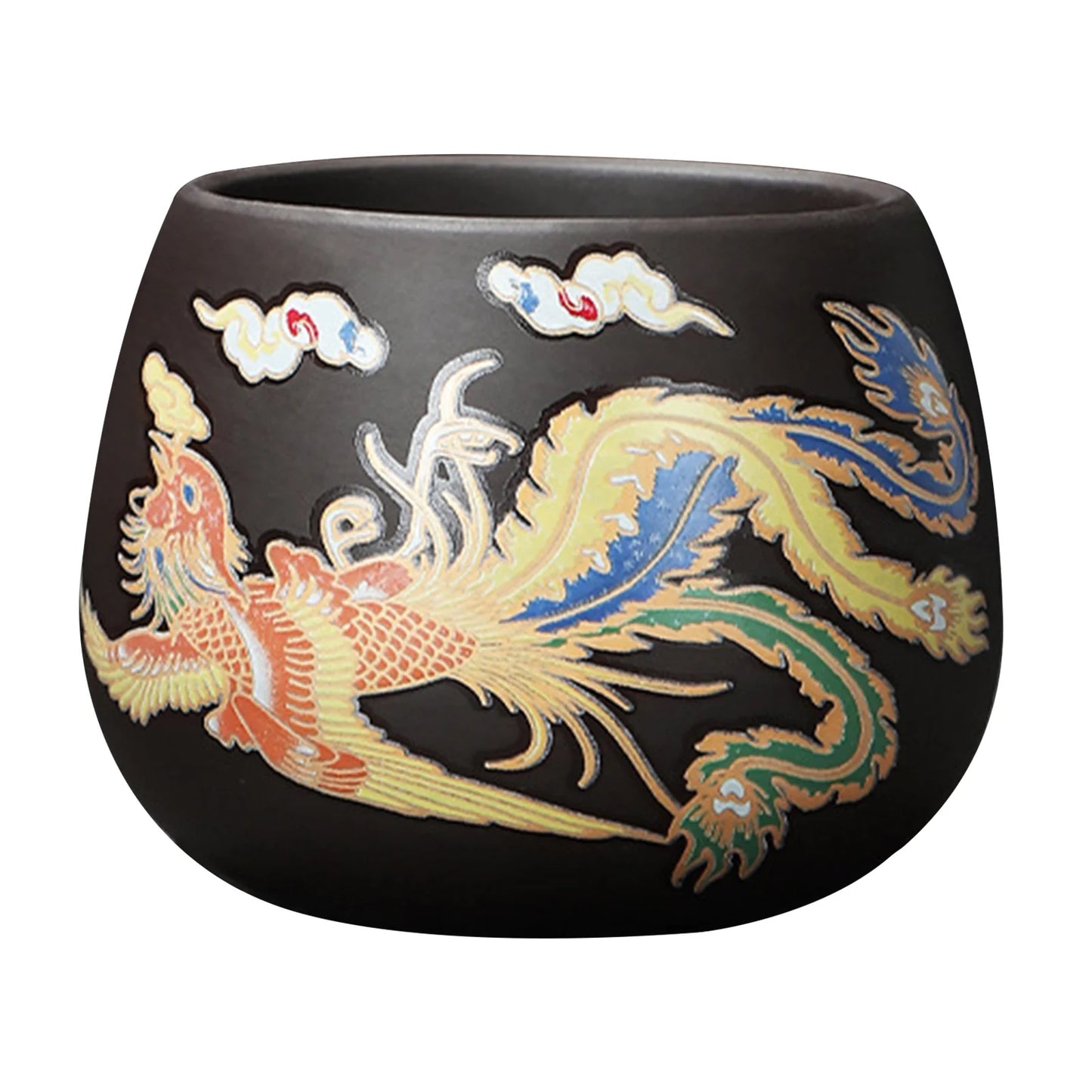 135-350Ml Dragon Teapot Chinese Style Color-Changing Purple Clay Tea Pot Anti-Scald Handle Tea Brewer for Offices Home Camping