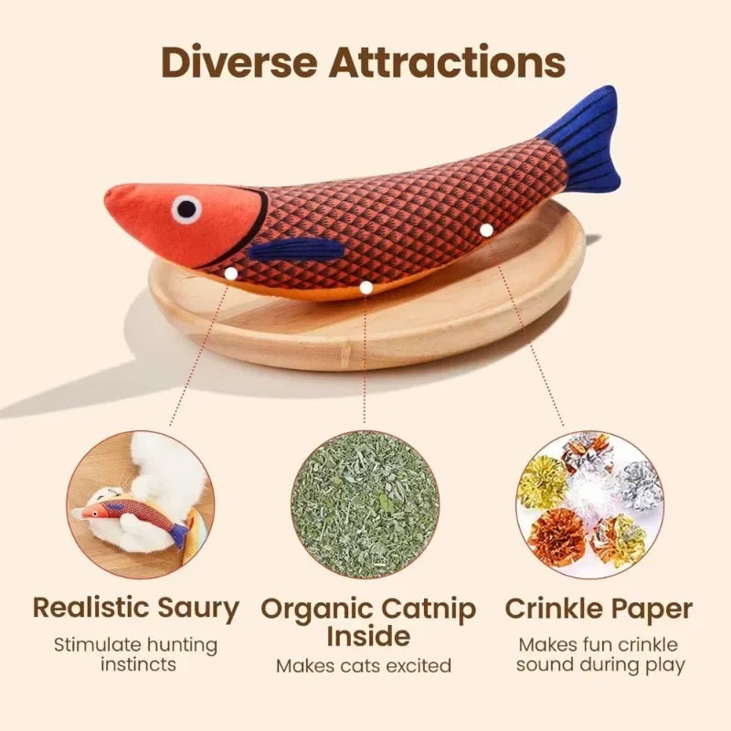 Cat Catnip Fish Toy for Interactive Plush Soft Toys