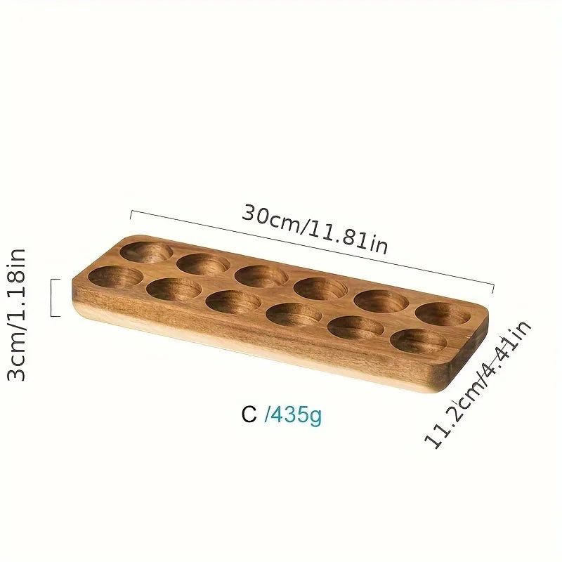 KEMORELA 1PCS Modern Wooden Egg Storage Box 