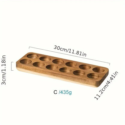 KEMORELA 1PCS Modern Wooden Egg Storage Box 