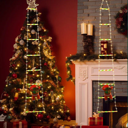 Santa Claus Climbing Ladder String Lights LED 