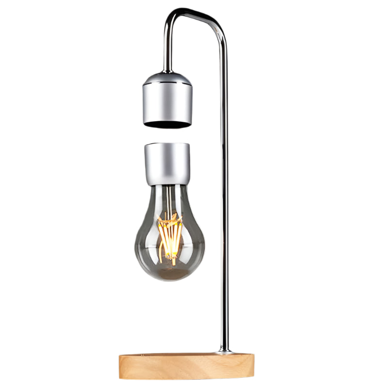 Magnetic Levitating Floating Wireless LED Light Bulb with Wireless Charger for Desk Lamp Home Room Office Decor Unique Gift