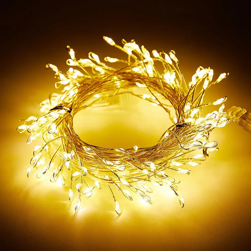 3/6/9M USB Power LED Firecracker String Lights Remote Control