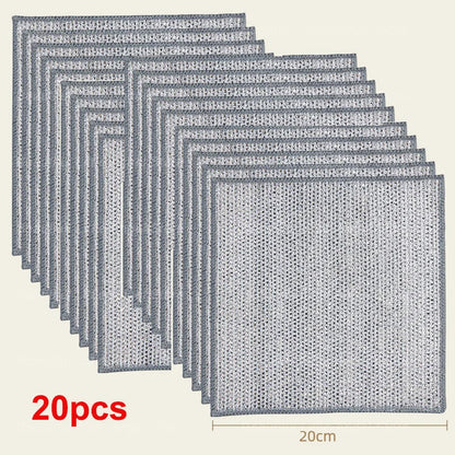 20/5Pcs Thickened Steel Wire Cleaning Cloth Kitchen Towel