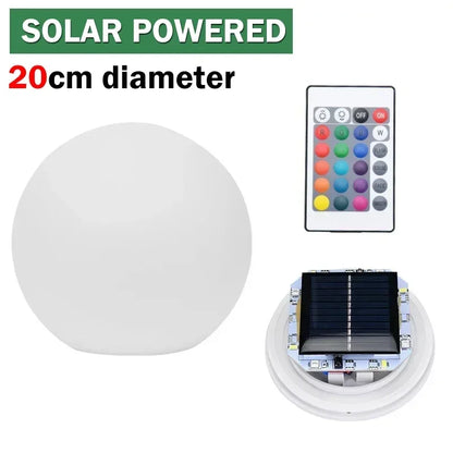 LED Ball Solar Lamp Outdoor Garden Lighting Remote Control 