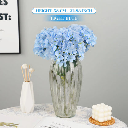 58Cm Silk Artificial Flowers Hydrangea Bouquet 