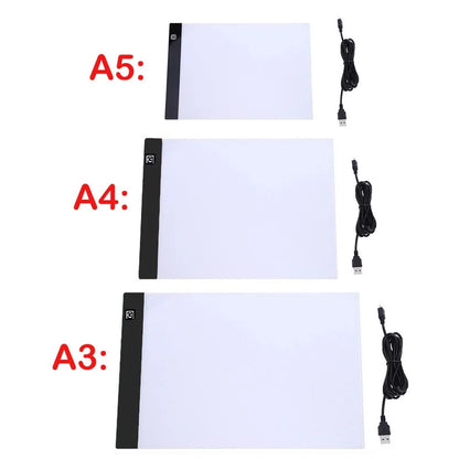 Three Level Dimmable Led Light Pad Drawing Board A3/A4/A5 